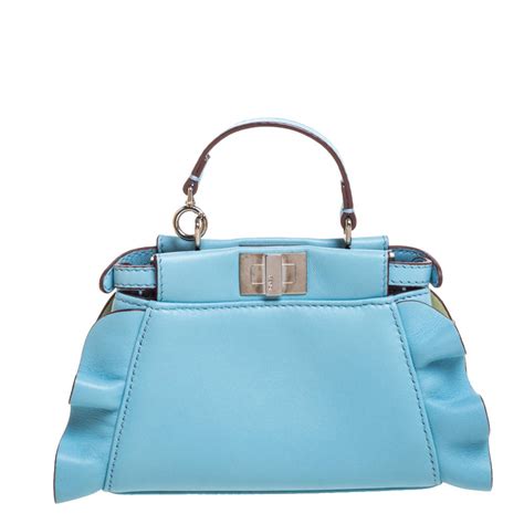 fendi handbag blue|Fendi light blue bags.